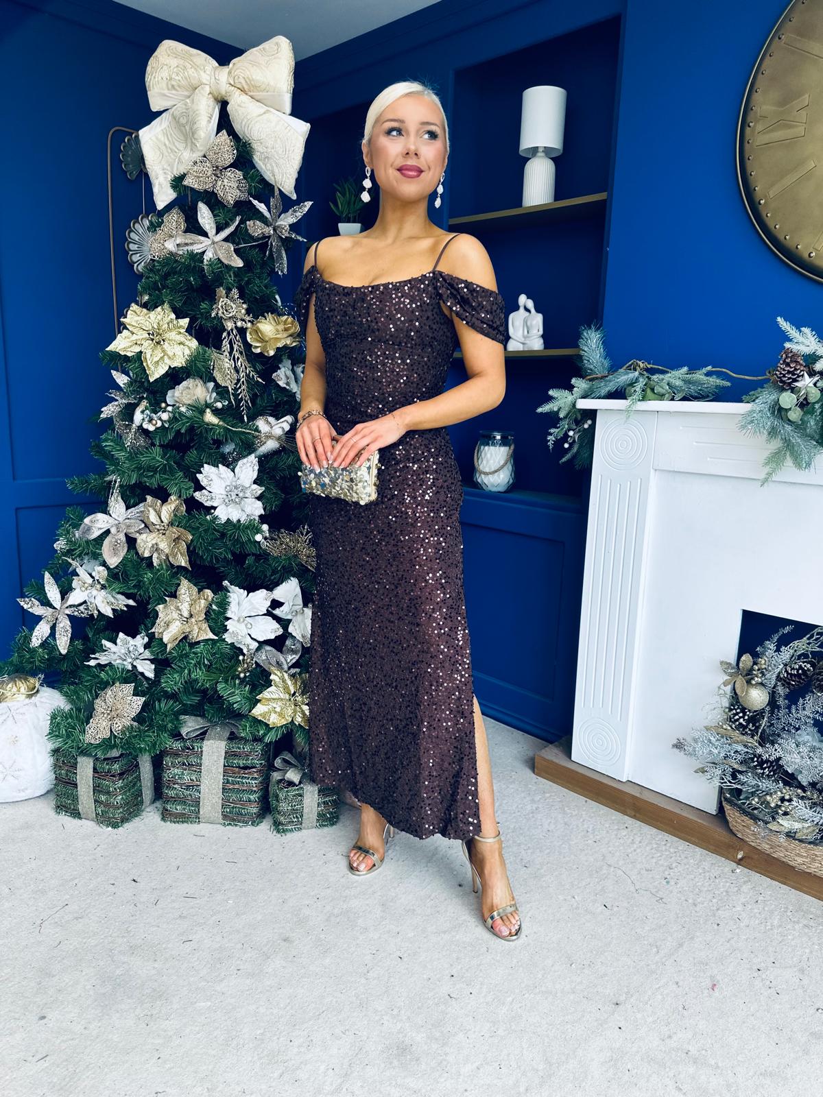 Julia Sequin Maxi Occasion Dress Coco
