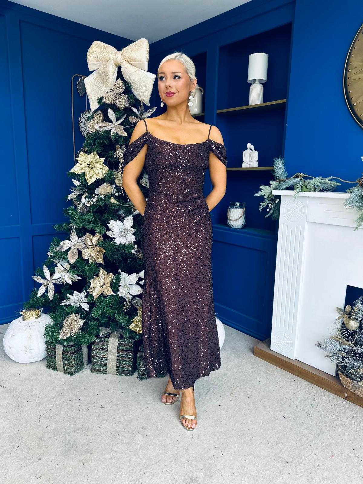 Julia Sequin Maxi Occasion Dress Coco