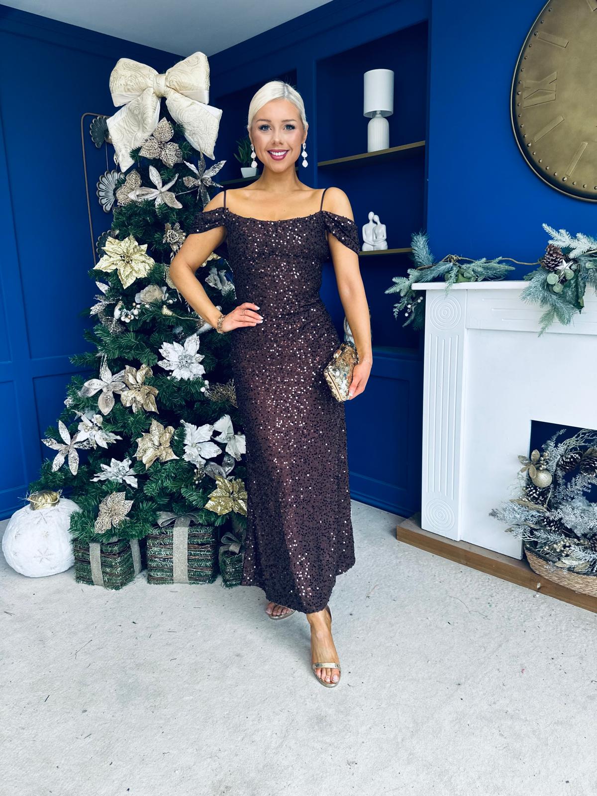 Julia Sequin Maxi Occasion Dress Coco