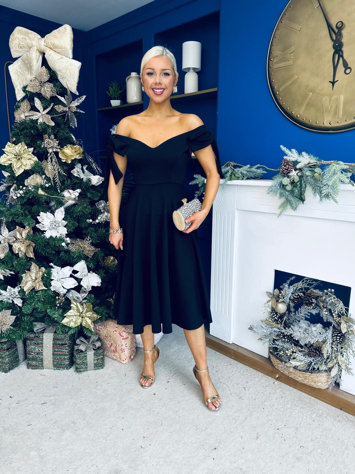 Dawson Bandot Detailed Occasion Dress Black