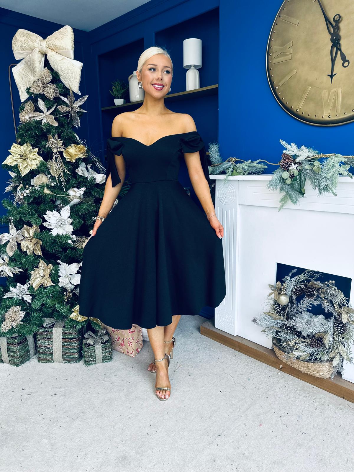 Dawson Bandot Detailed Occasion Dress Black