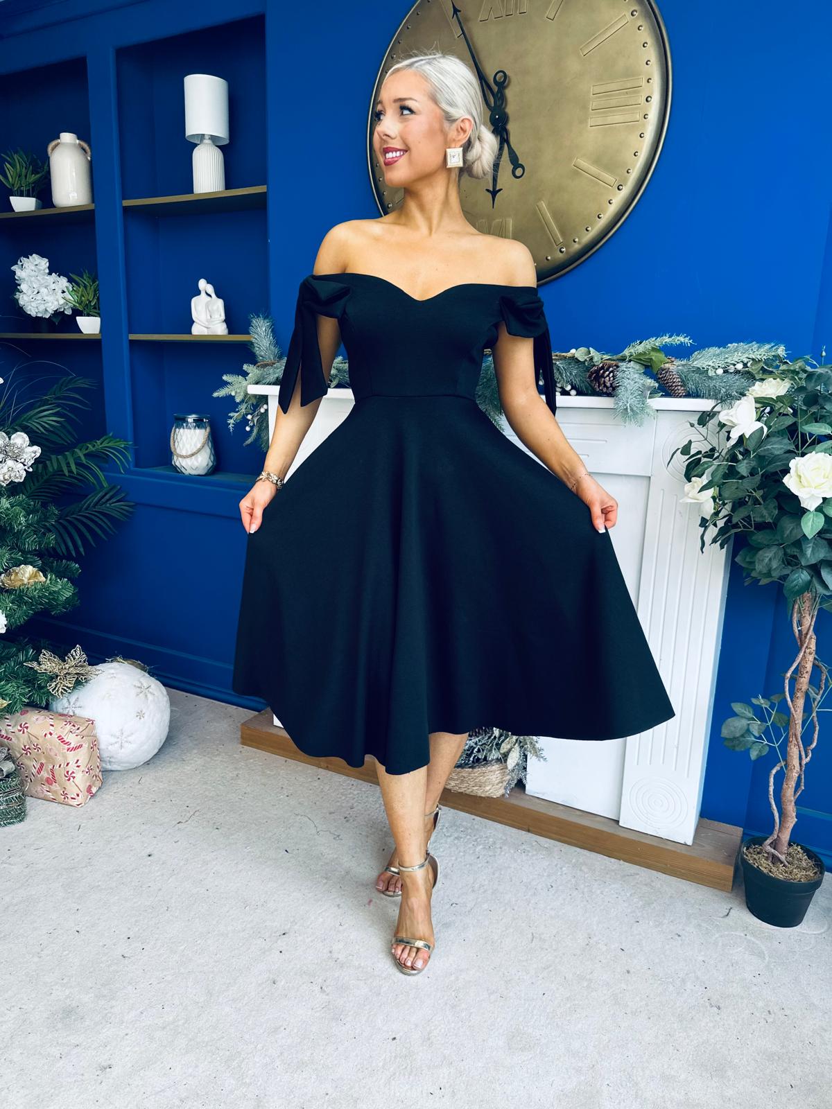 Dawson Bandot Detailed Occasion Dress Black