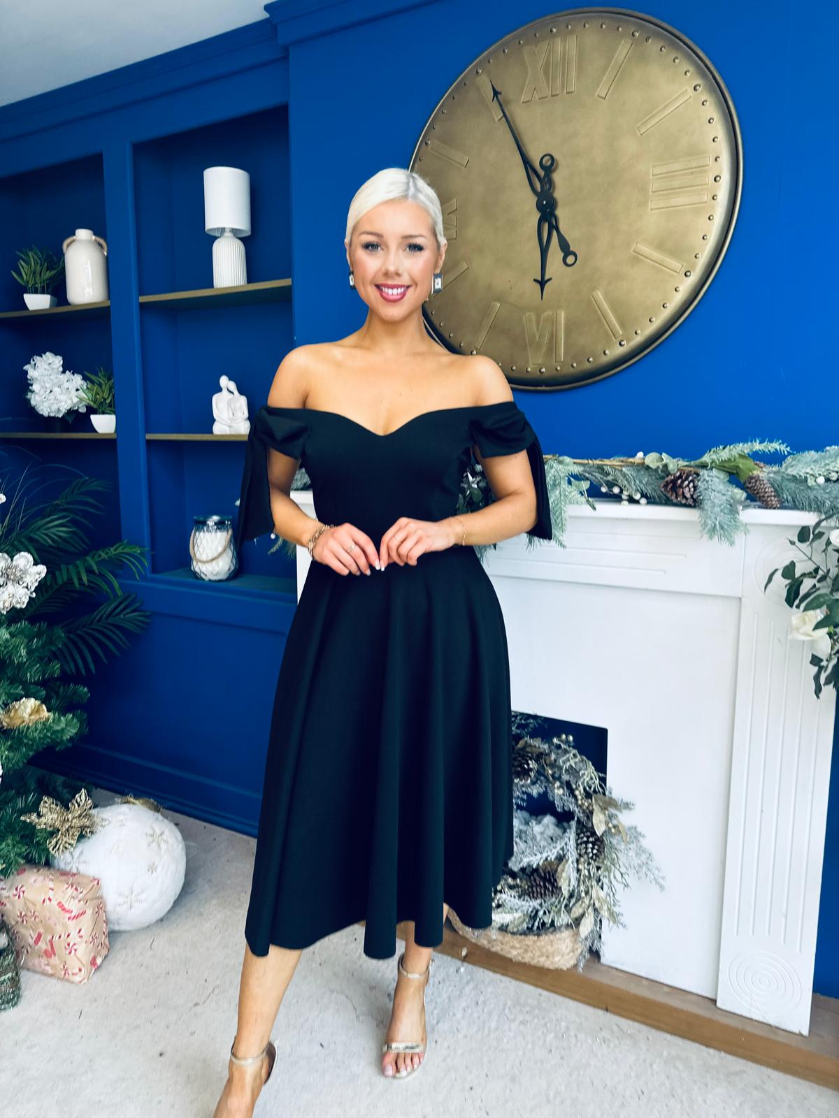 Dawson Bandot Detailed Occasion Dress Black