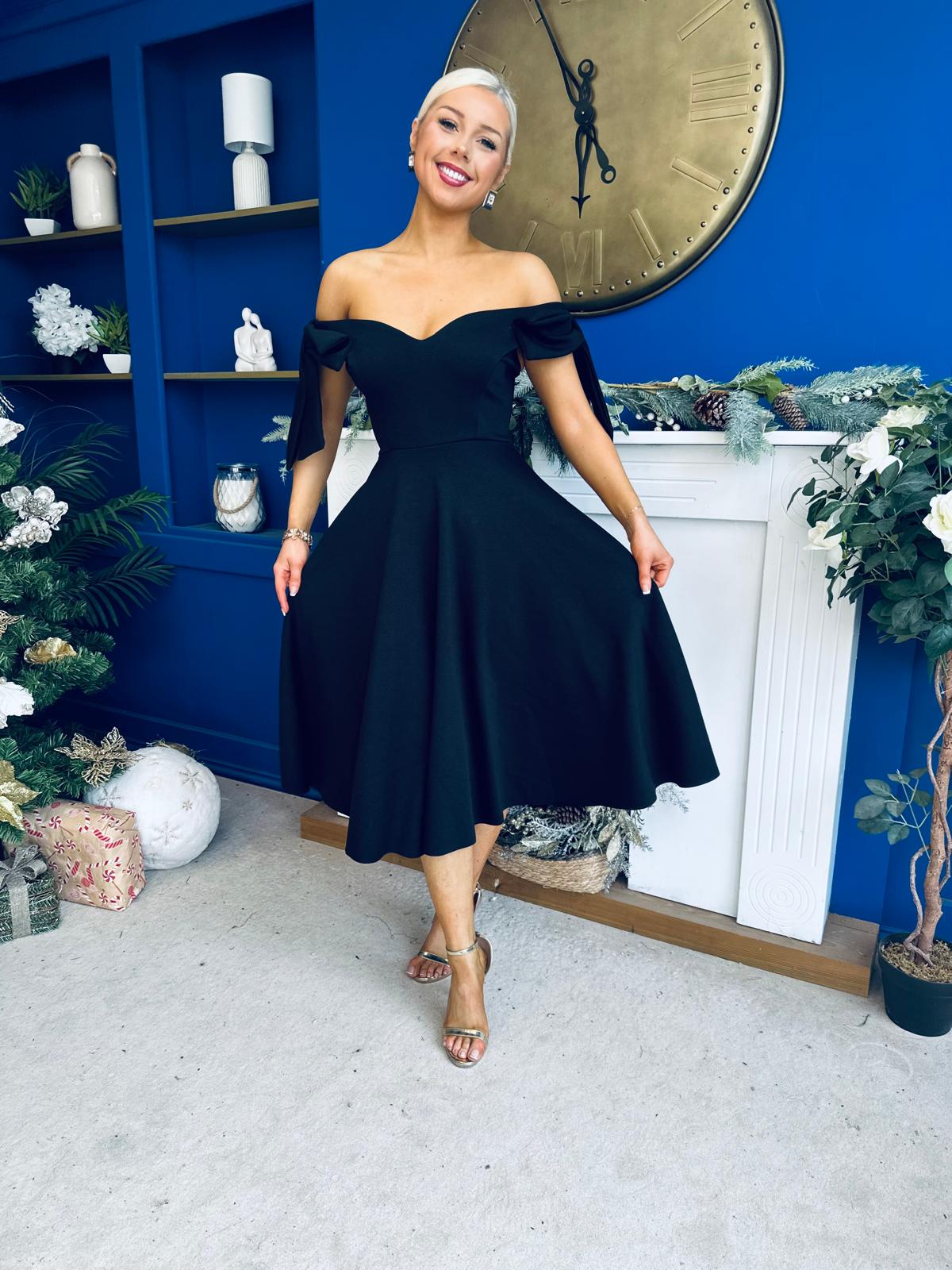 Dawson Bandot Detailed Occasion Dress Black