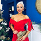 Dawson Bandot Detailed Occasion Dress Red