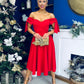Dawson Bandot Detailed Occasion Dress Red