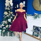 Dawson Bandot Detailed Occasion Dress Burgundy