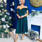 Dawson Bandot Detailed Occasion Dress Forest