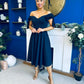 Dawson Bandot Detailed Occasion Dress Navy