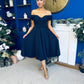 Dawson Bandot Detailed Occasion Dress Navy