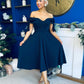 Dawson Bandot Detailed Occasion Dress Navy