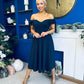 Dawson Bandot Detailed Occasion Dress Navy