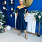 Dawson Bandot Detailed Occasion Dress Navy