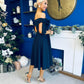 Dawson Bandot Detailed Occasion Dress Navy
