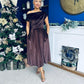 Breffy Asymmetric Neckline Skater Midi Coco Velvet