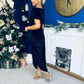 Saoirse Gathered Detail Velvet Occasion Dress Black