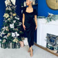 Saoirse Gathered Detail Velvet Occasion Dress Black