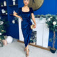 Saoirse Gathered Detail Velvet Occasion Dress Navy