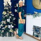 Saoirse Gathered Detail Velvet Occasion Dress Forest
