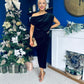 Isabelle Gathered Detail Velvet Occasion Dress Black
