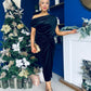 Isabelle Gathered Detail Velvet Occasion Dress Black