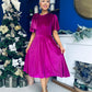 Camilla Bow Detail Midi Dress Velvet Orchid