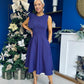 Caitlin Bow Detail Occasion Dress Violet