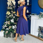 Caitlin Bow Detail Occasion Dress Violet
