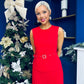 Doireann Pleated Skirt Midi Dress Red