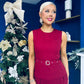 Doireann Pleated Skirt Midi Dress Wine
