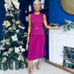 Doireann Pleated Skirt Midi Dress Berry