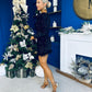 Darcy Feather Hem Sequin Mini Dress Black