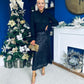 Karena Sequin Midi Skirt Black