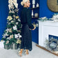 Karena Sequin Midi Skirt Black