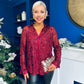 Beth Full Sequin Shirt Burgundy