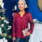 Beth Full Sequin Shirt Burgundy