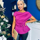 Monica Gold Clasp Detail Top Orchid