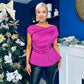 Monica Gold Clasp Detail Top Orchid