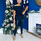Monica Gold Clasp Detail Top Black