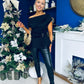 Monica Gold Clasp Detail Top Black