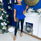 Monica Gold Clasp Detail Top Cobalt