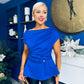 Monica Gold Clasp Detail Top Cobalt