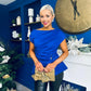 Monica Gold Clasp Detail Top Cobalt