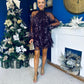 Joe Sequin Detail Mini Dress Plum