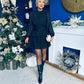 Daphne High Neck Mini Dress Black