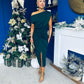 Riadh Gathered Detail Occasion Dress Forest