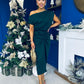 Riadh Gathered Detail Occasion Dress Forest