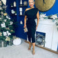 Riadh Gathered Detail Occasion Dress Black