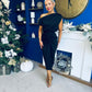 Riadh Gathered Detail Occasion Dress Black
