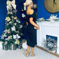 Riadh Gathered Detail Occasion Dress Black